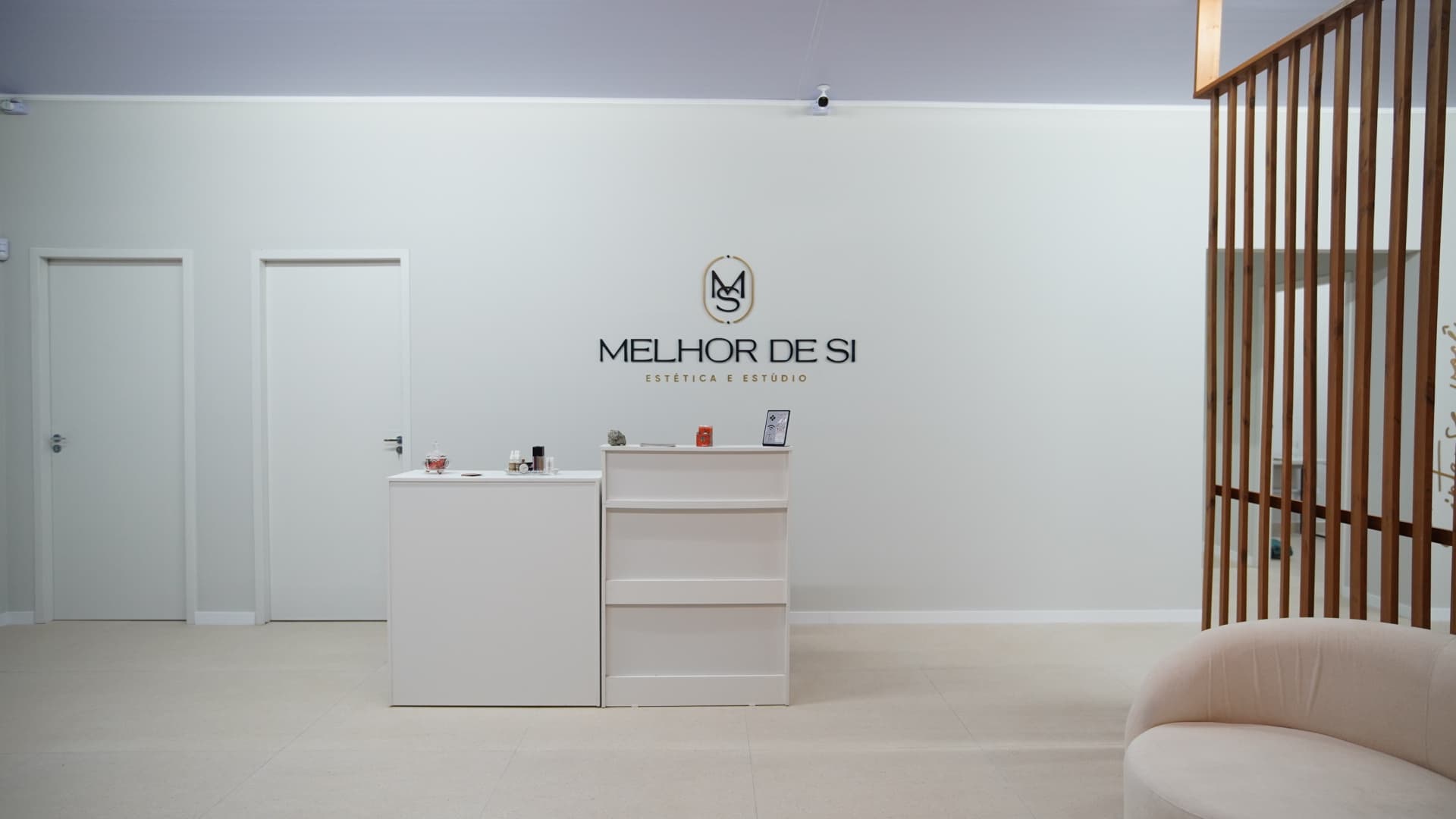 Detalhes da decoração da clínica